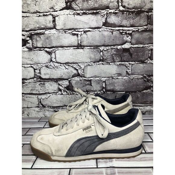 Puma Roma White Suede Gray Lace Up Comfort Casual Sneakers Men Sz 39EU/7M US main image 8